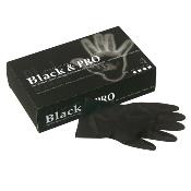 Gant Black & PRO Latex Noir Sans poudre - taille 8 XL boîte de 20