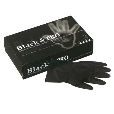 Gant Black & PRO Latex Noir Sans poudre - taille 7 M boîte de 20
