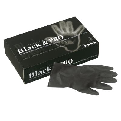 Gant Black & PRO Latex Sans poudre - taille 6.5 S boîte de 20 Noir
